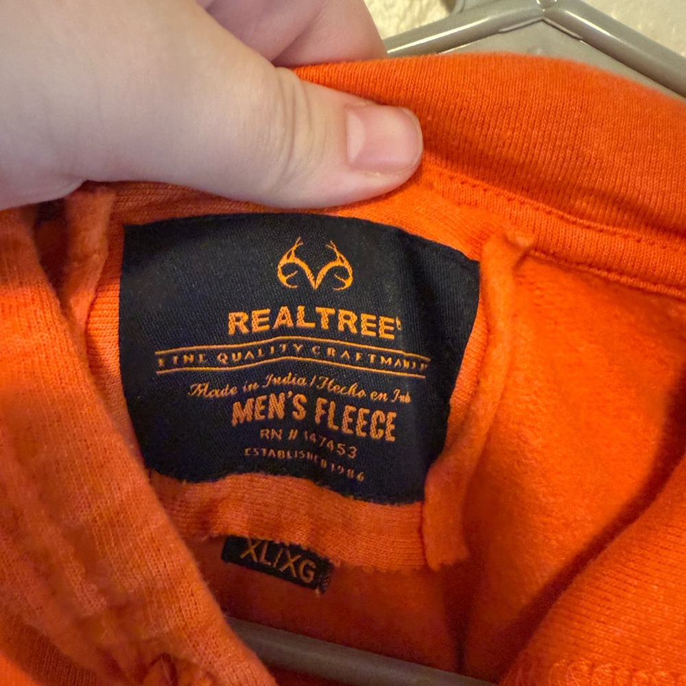 Realtree Men's Vibrant Orange Camo Hoodie - Picture 3 of 4